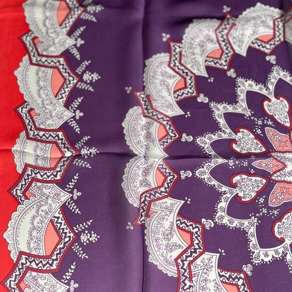 Vintage Givenchy Silk Scarf – Ornate Medallion Design - Picture 10 of 11